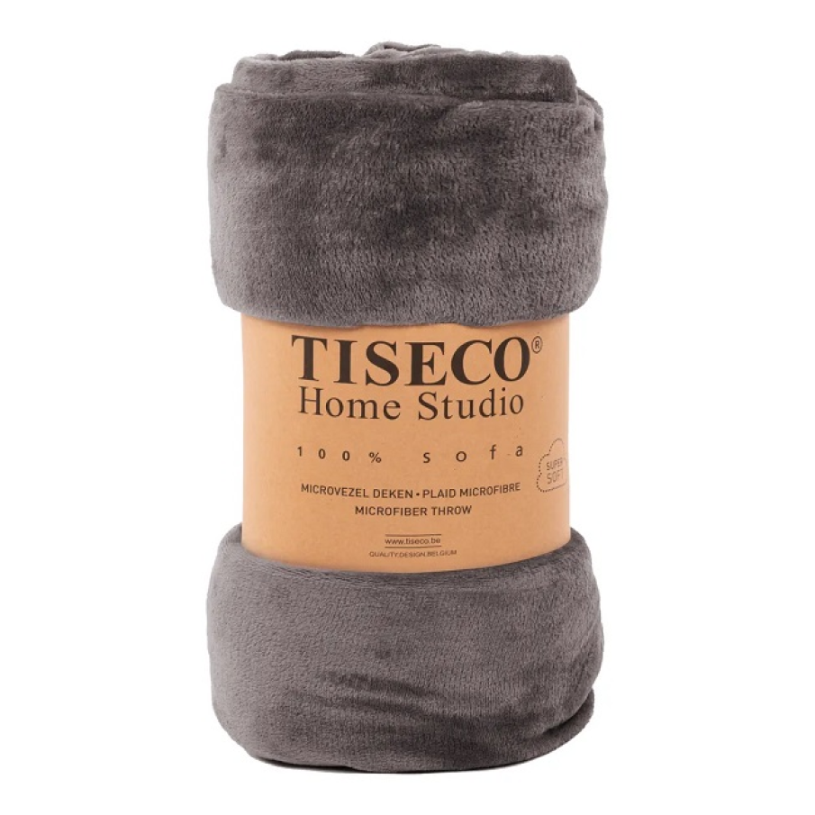 Pătură gri din micropluș Tiseco Home Studio, încăpătoare și catifelată, de dimensiuni mari, de 220 x 240 cm