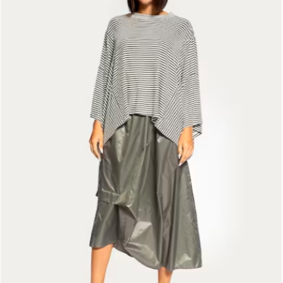 Antonia M Fustă midi cu terminație asimetrică