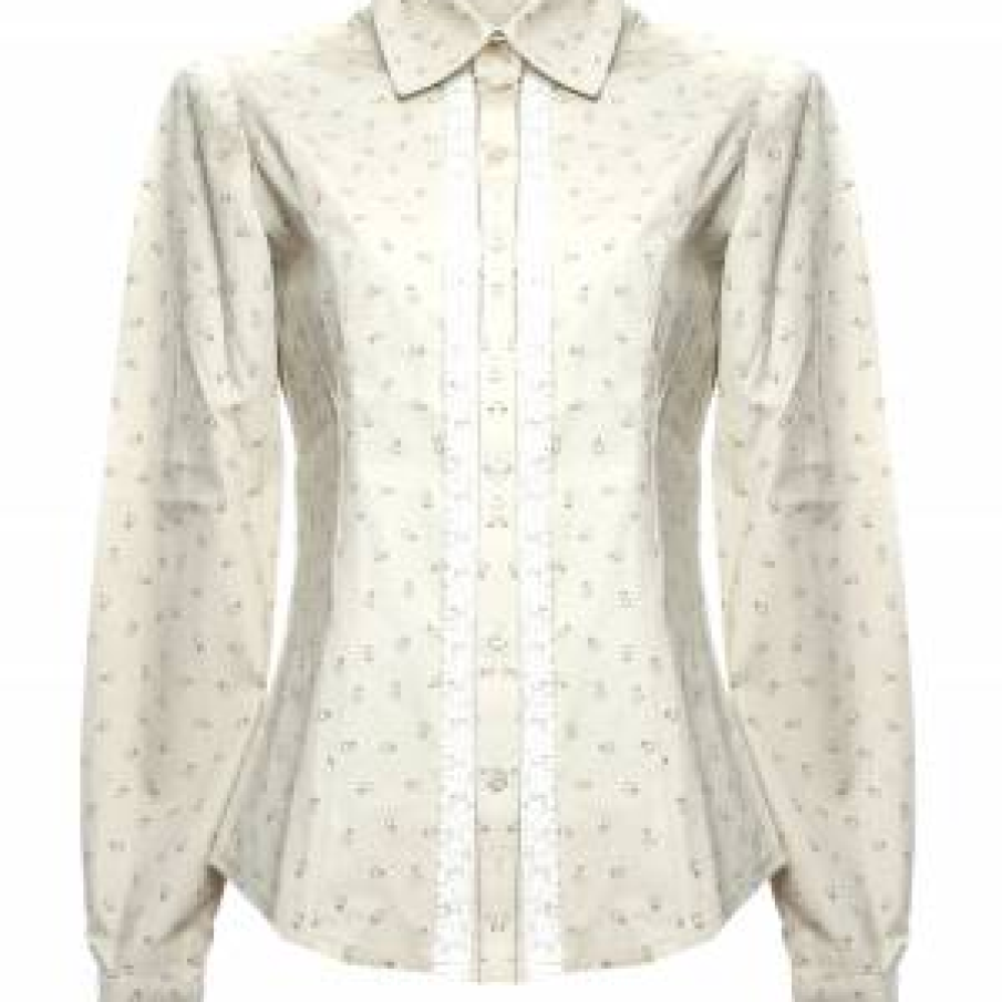 Camasa alba cu floricele