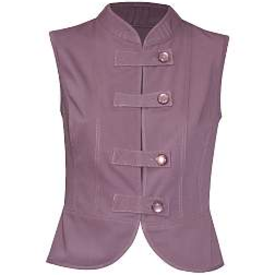 Vesta din stofa, cu guler stei 