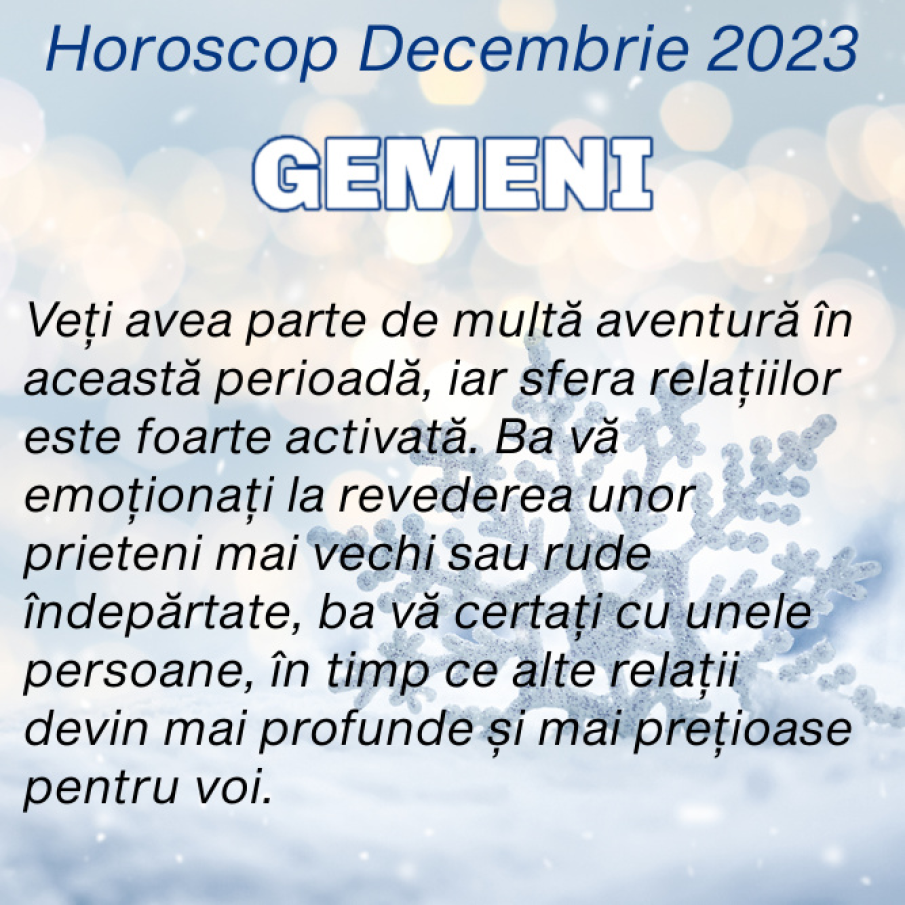 Horoscop Decembrie 2023