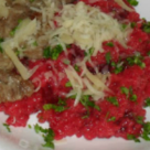 Mancare de orez cu sfecla rosie