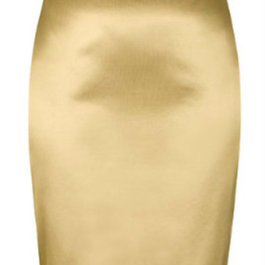 Fusta creion eleganta aurie din satin