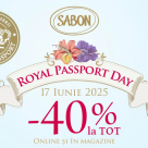 Marți, pe 17 iunie, ai 40% discount la SABON de Royal Passport Day! 