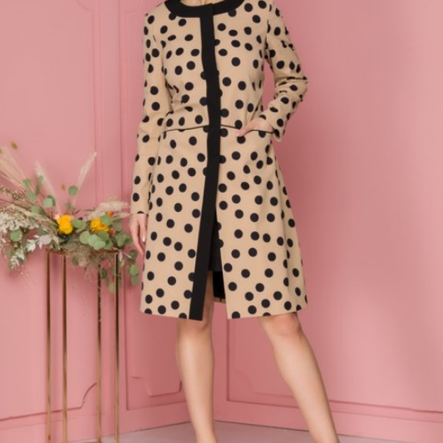 Trenci Leonard Collection cu buline si decolteu rotund