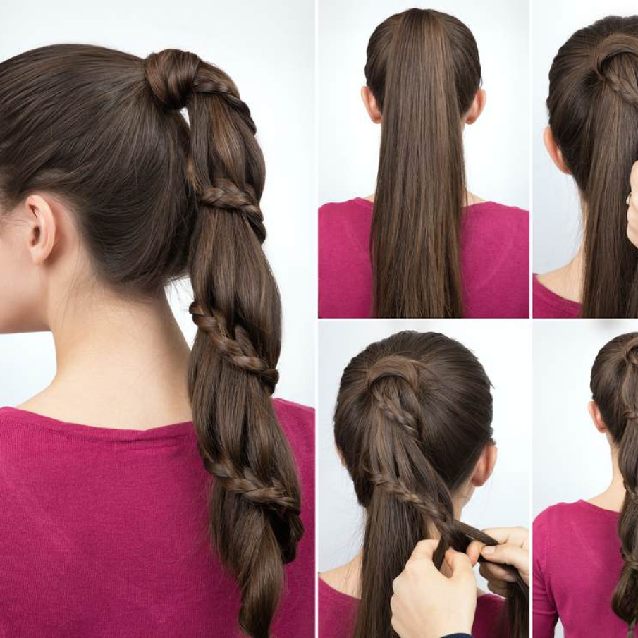 Coada de cal cu suvite impletite paralel