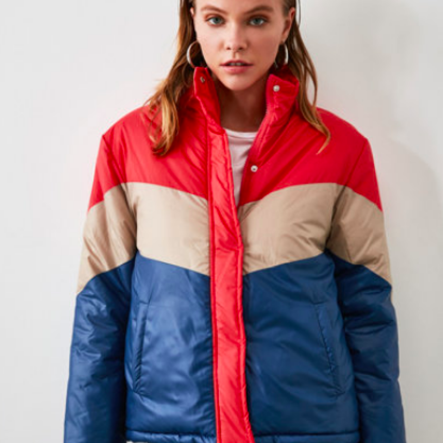 Geacă cu model colorblock