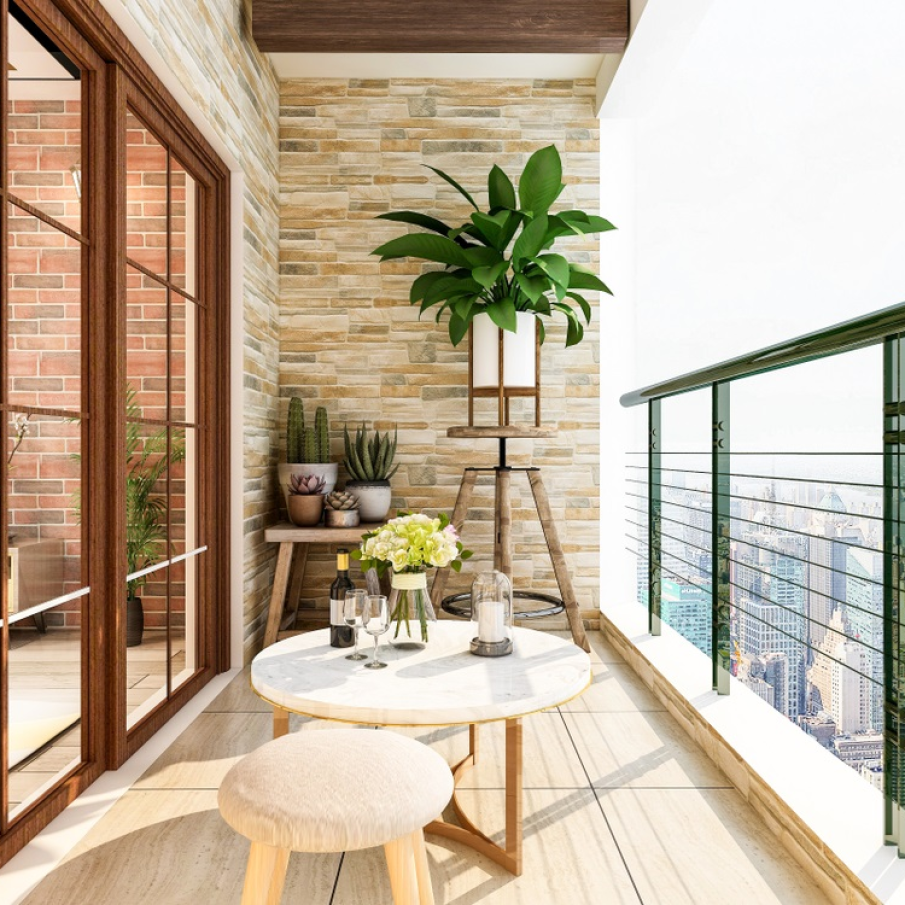 Mobilier modern din lemn pentru ghivece care vegheaza inaltimile