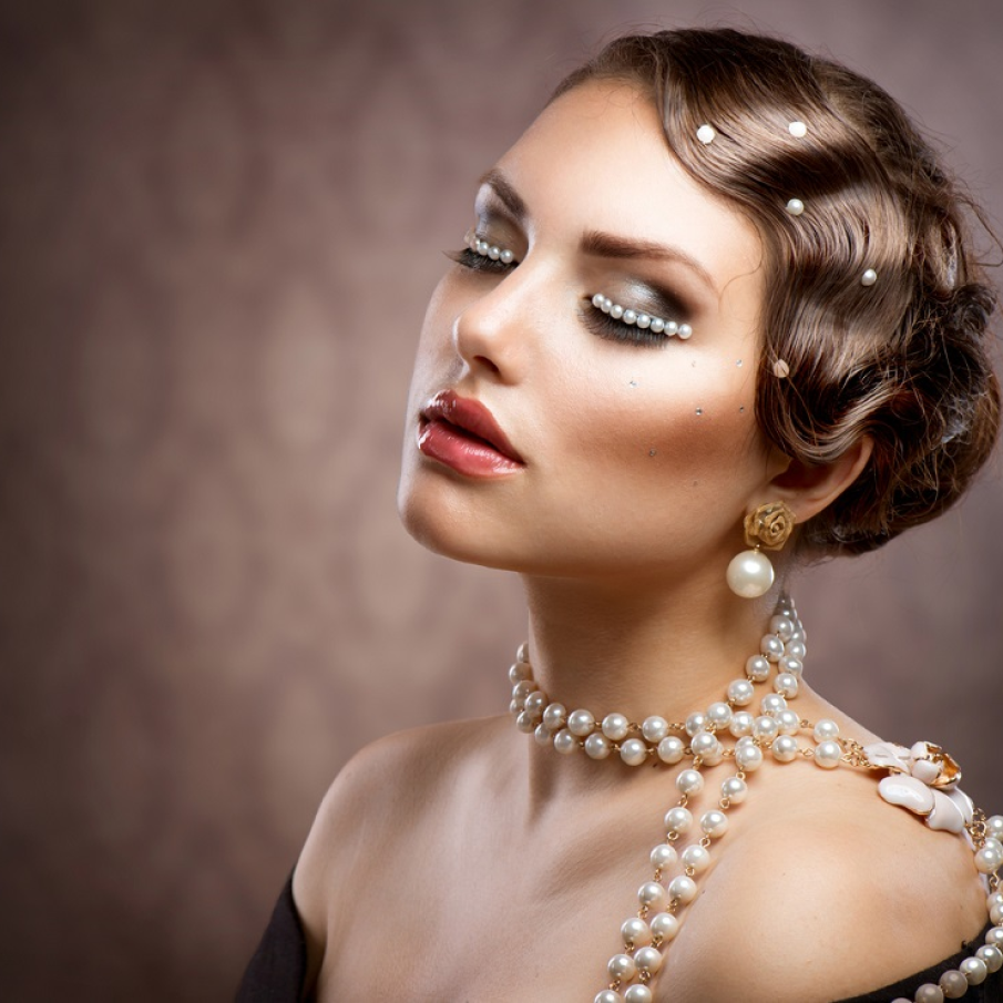 De inspiratie retro: perle in par 