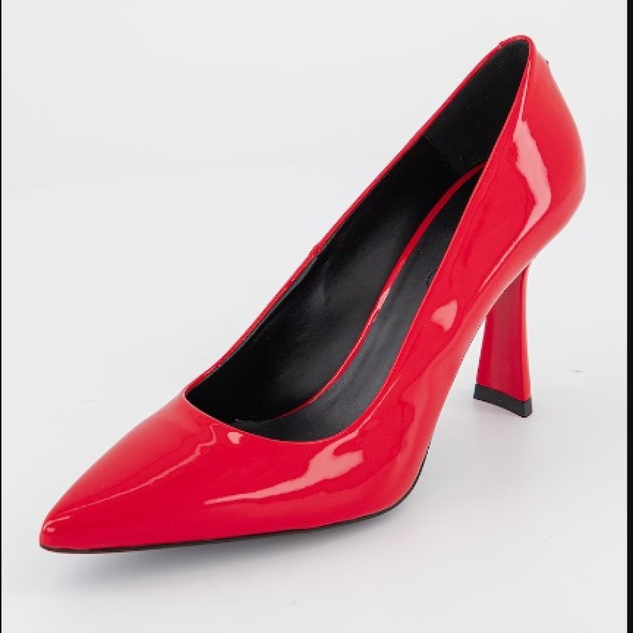 Pantofi HUGO din piele ecologică cu vârf ascuțit și aspect lăcuit 