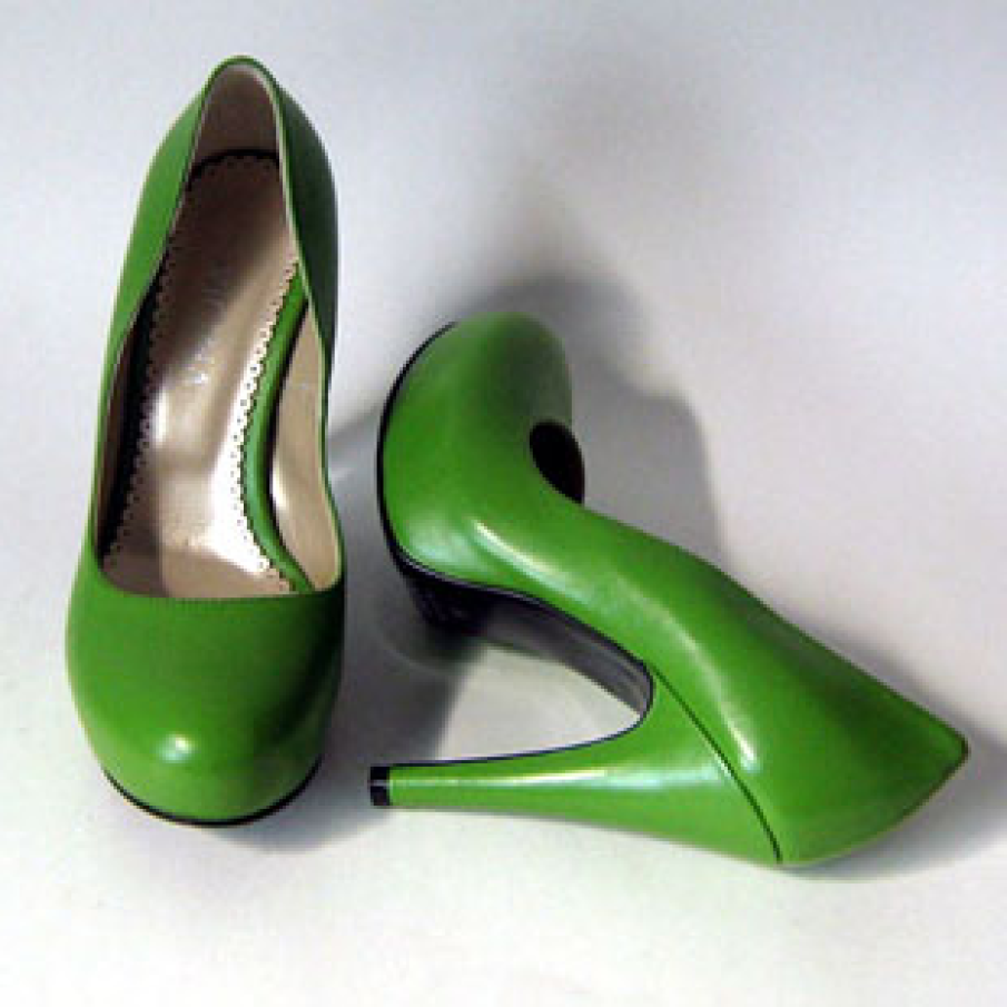 Pantofi verzi de piele