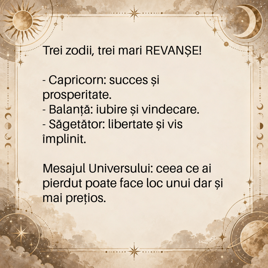Destinul le pregătește o REVANȘĂ spectaculoasă! 3 zodii primesc înapoi ceea ce viața le-a luat cândva