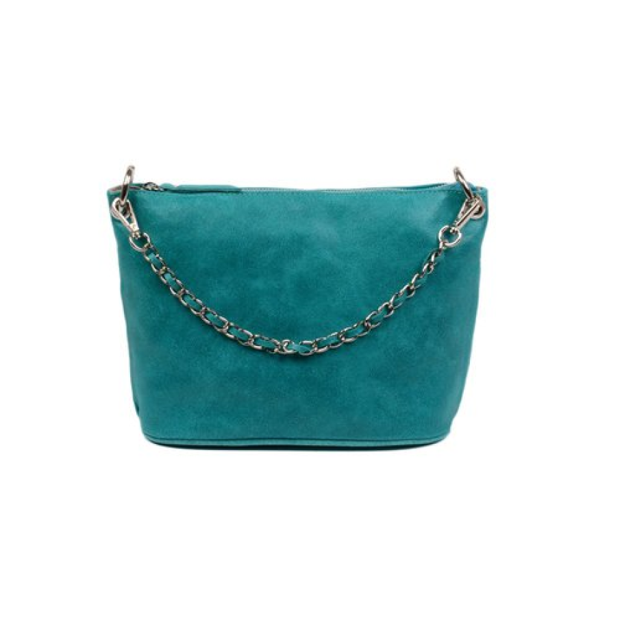 Poseta din piele turcoaz