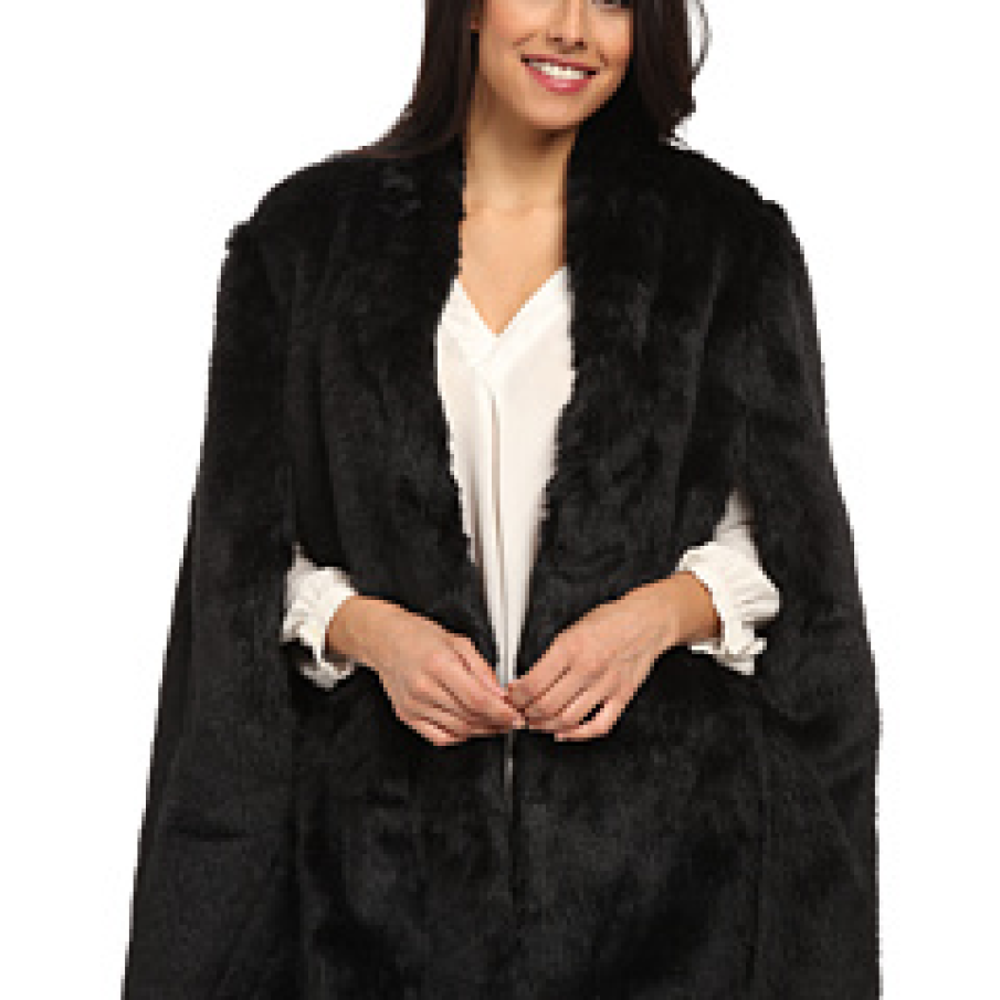 Plush Faux Fur Cape