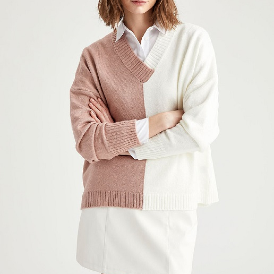 Pulover tip colorblock