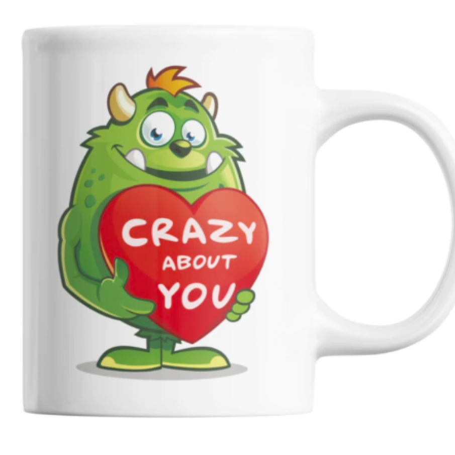 Cană imprimată cu mesaj de dragoste pentru Valentine's day, cadou inedit pentru iubită, Priti Global, 