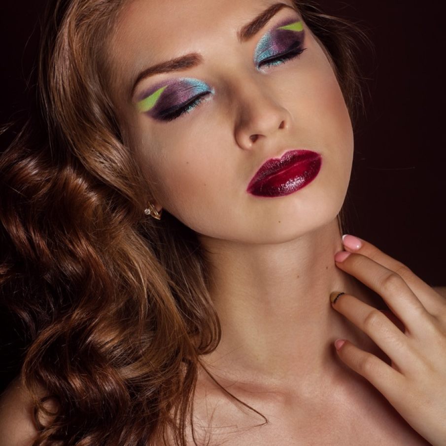 Machiaj de toamnă tip colorblock 