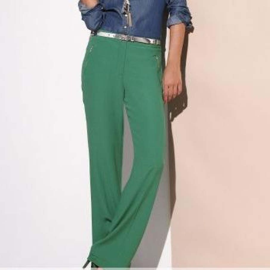 Pantaloni largi verzi
