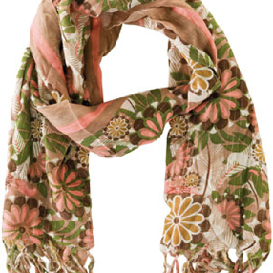 Esarfa cu motive florale