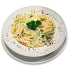 Paste cu dovlecei si sos de lamaie