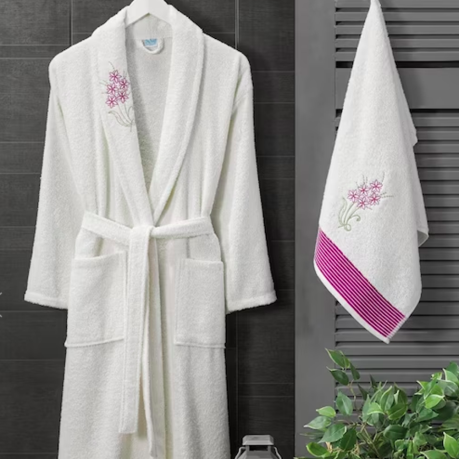 Oyo Concept Set de baie halat, prosop 50x80cm, 100% bumbac