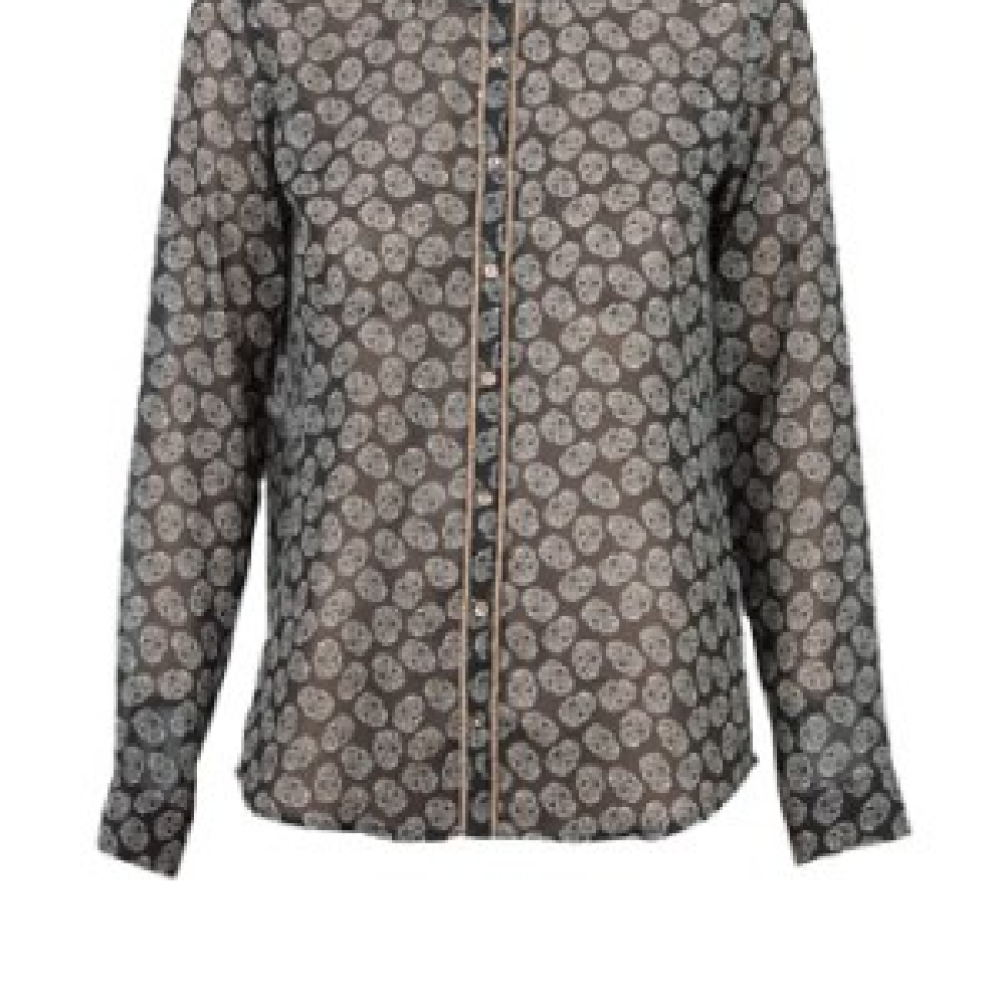 Camasa neagra cu imprimeu delicat