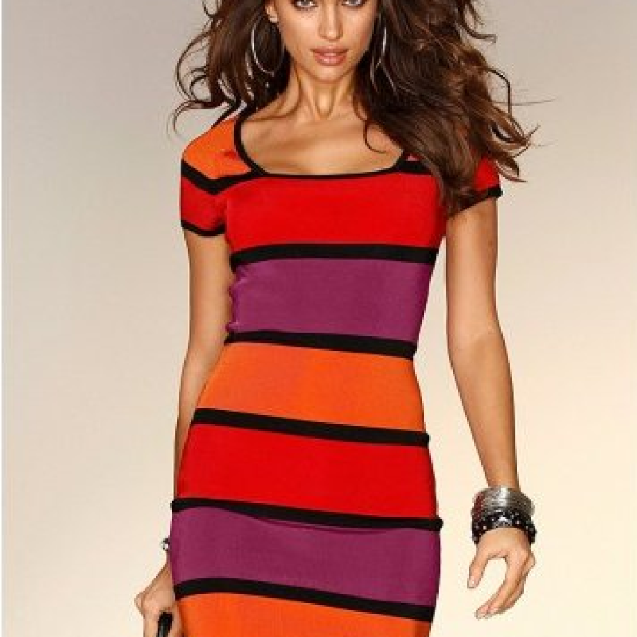 Rochie tricotata in culori superbe Laura Scott