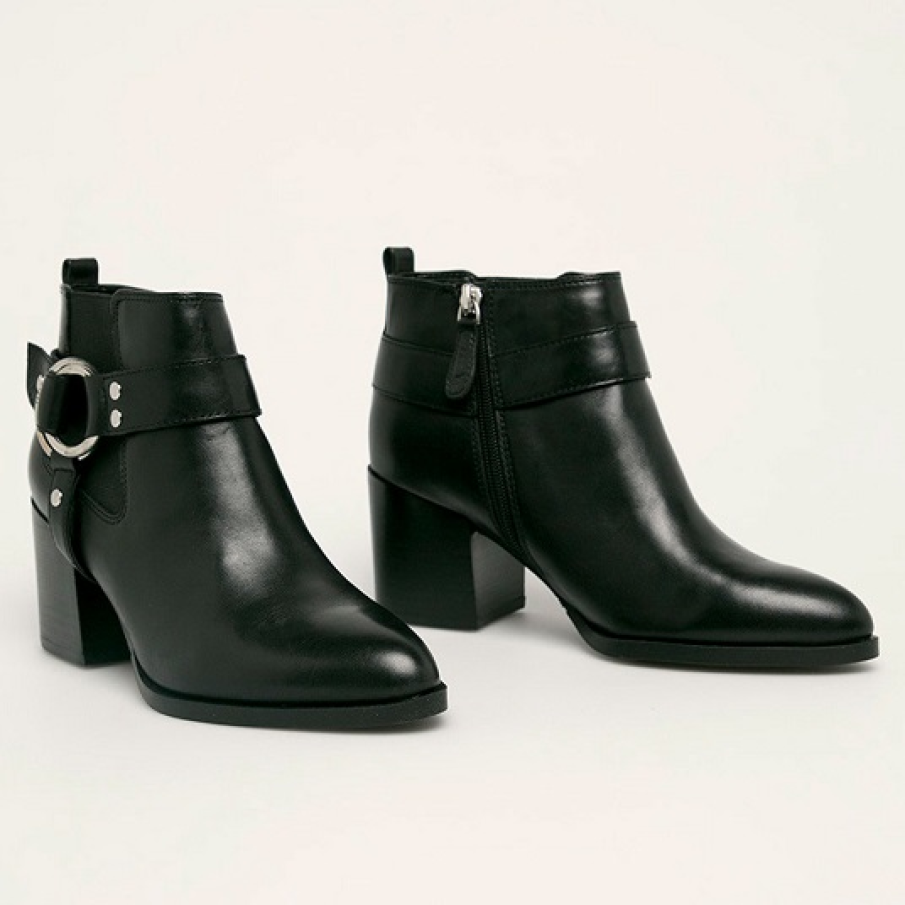 Botine Guess Jeans cu toc gros 