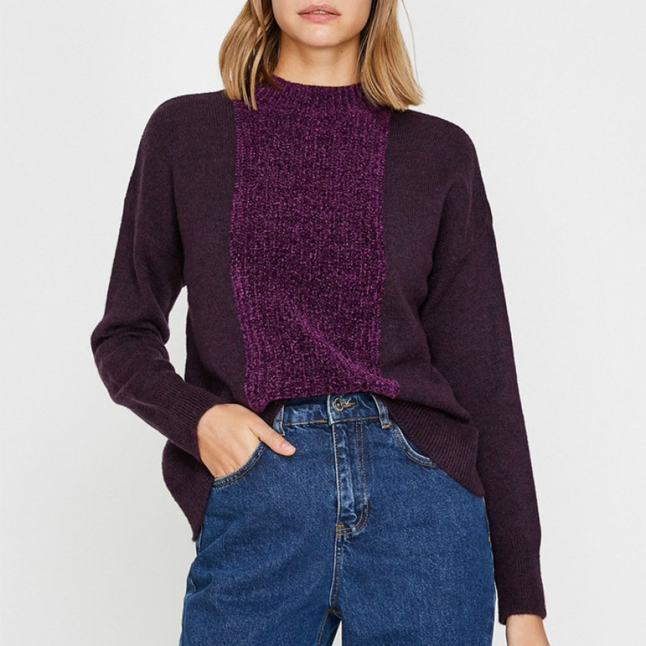 Pulover uni violet, dar cu dual impact 