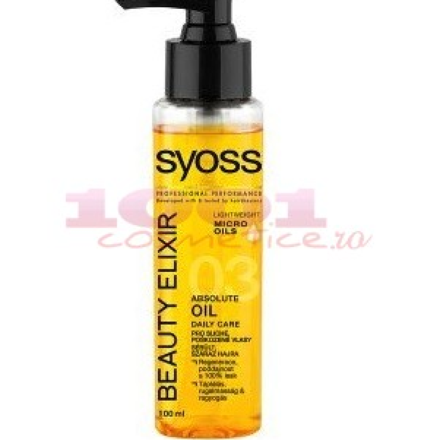 SYOSS BEAUTY ELIXIR ABSOLUTE OIL PENTRU PAR USCAT SI DETERIORAT 