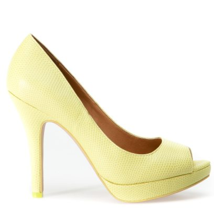 Pantofi galben-lamaie