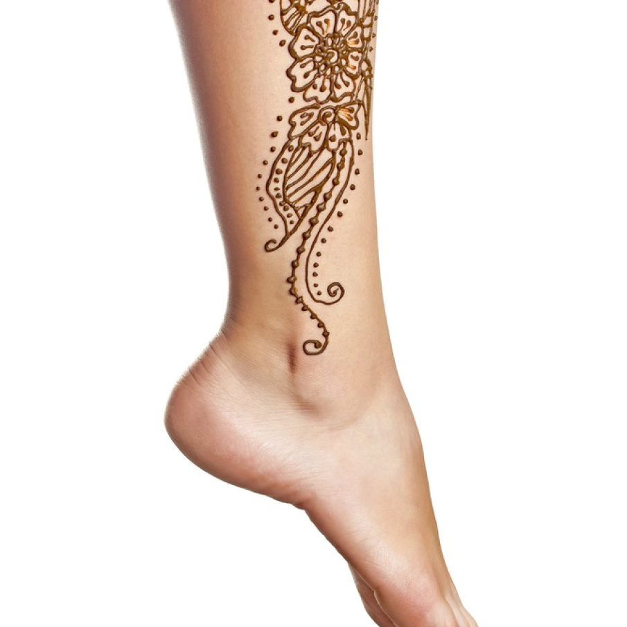 Tatuaj henna temporar cu motive florale 