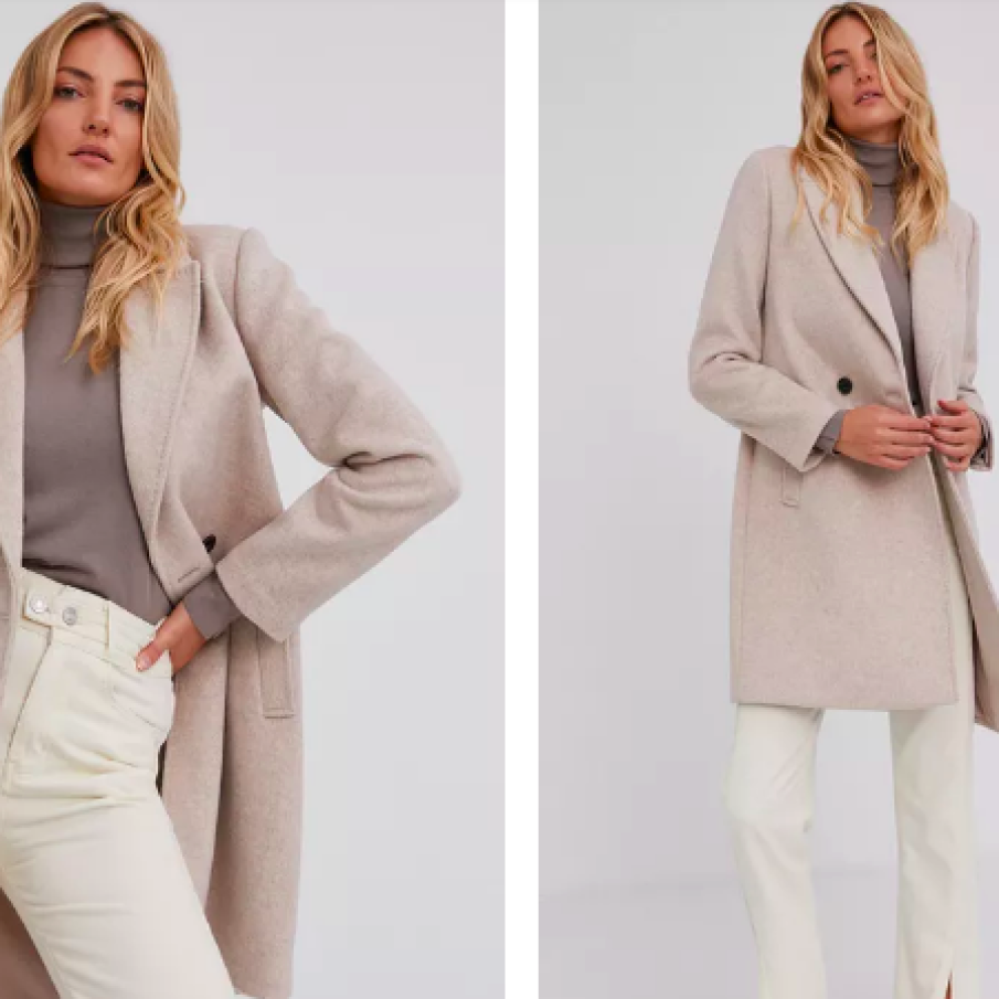 Palton gri minimalist