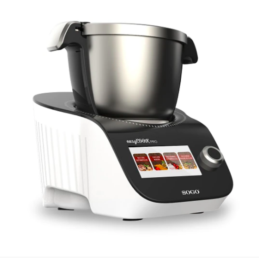Robot Multifuncțional Sogo BAT-SS-14565, Putere 1300W, 8 programe automate, Ecran tactil, 12 viteze variabile, Control variabil al temperaturii de la 30 ~ 120°C, bol 3.5l detașabil, Timer, Cântar, WIFI, Negru