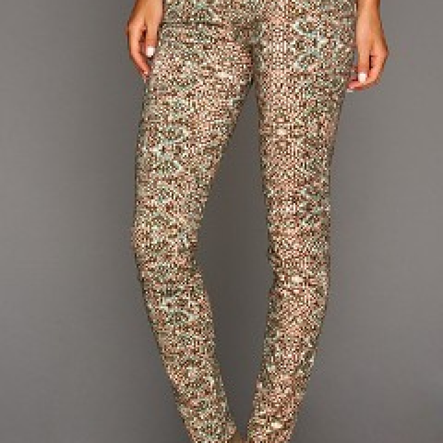 Jeansi cu print mozaic