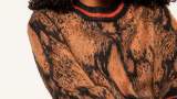 Pulover Motivi din amestec de mohair, în stil animal print abstract, cu decolteu rotund la baza gâtului