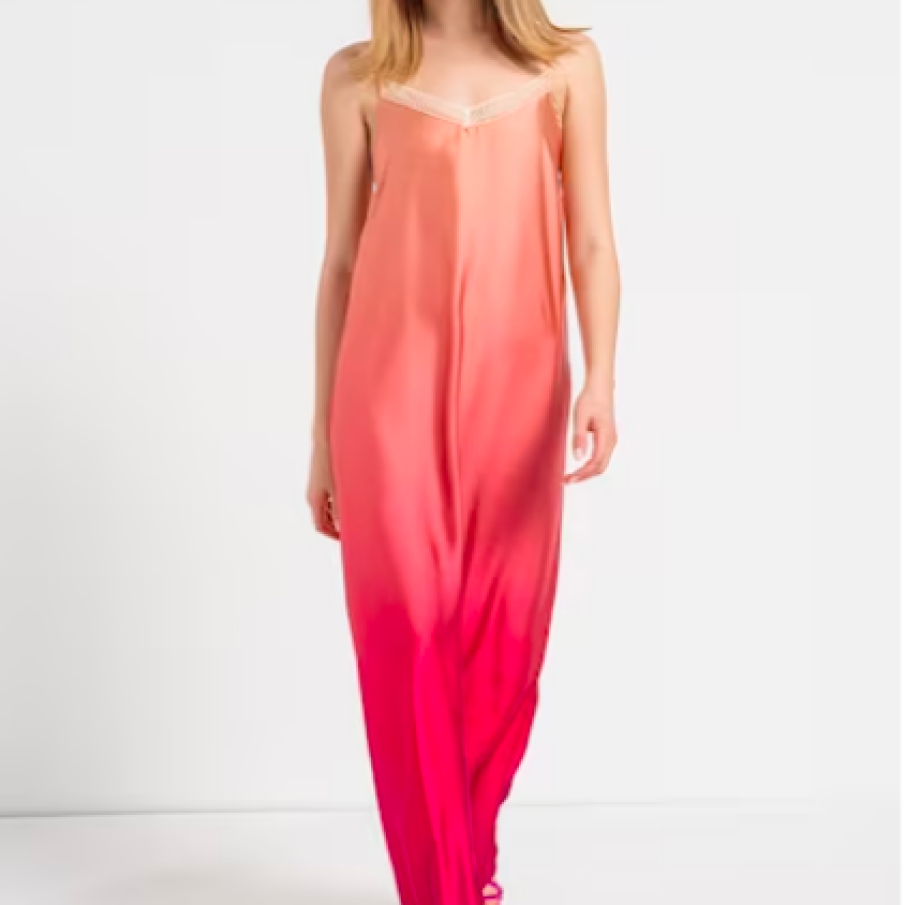 Liu Jo Rochie de satin cu decolteu în V și aspect în degrade