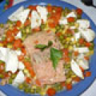 Somon marinat cu legume 