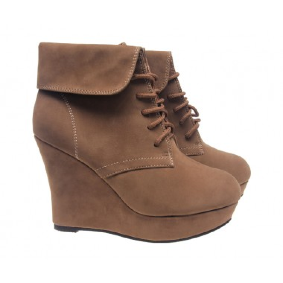 Botine kaki cu platforma Mia