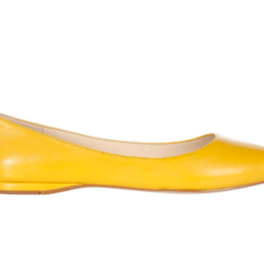 Balerini piele naturală galbeni