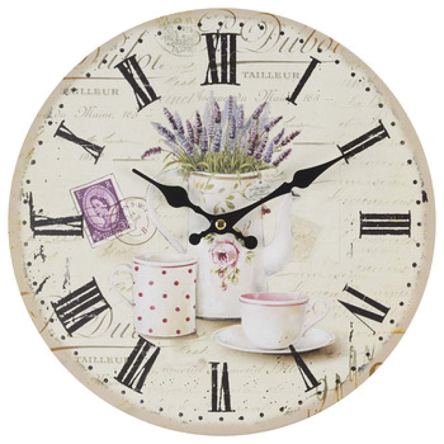 Ceas vintage de perete Lavanda