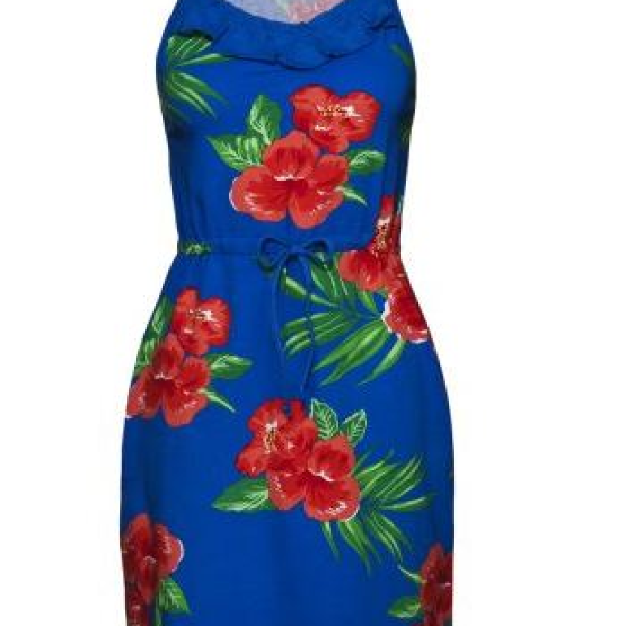 Rochie Ciel cu imprimeuri rosii