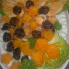 Piept de pui cu legume si prune deshidratate