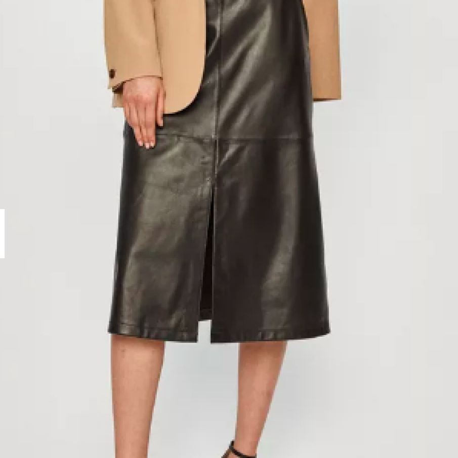 Hugo - Fustă midi de piele