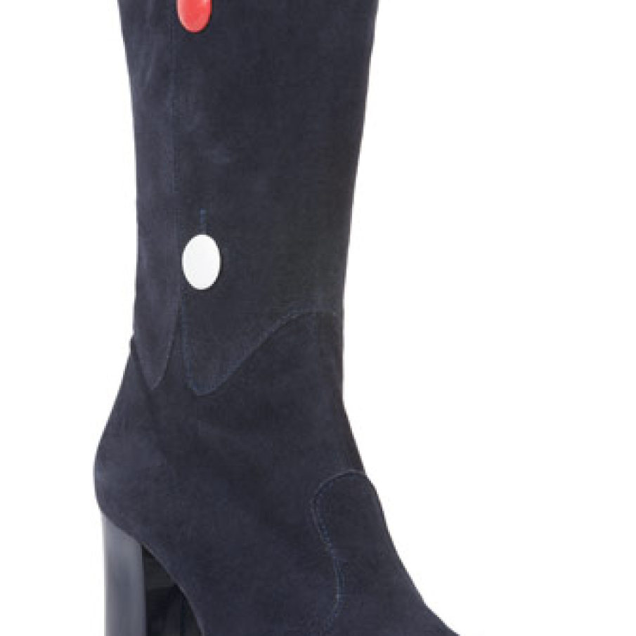 Cizme Clarette albastre din piele intoarsa