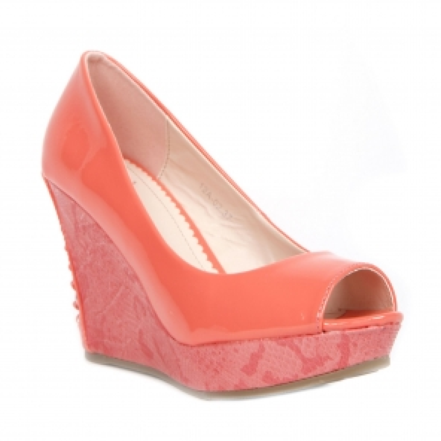 Sandale cu platforma corai