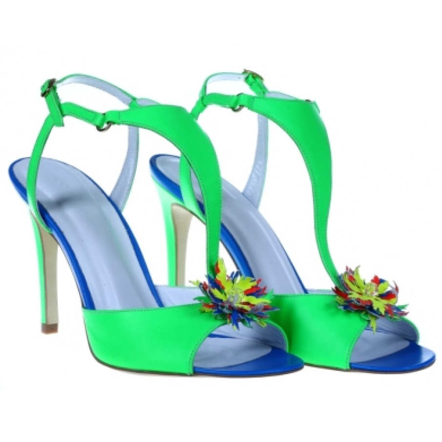 Sandale verde neon