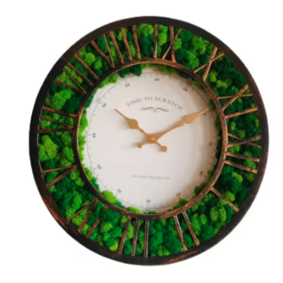 Aranjament cu licheni, Didi, 40 cm, Green