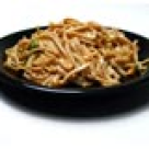 Spaghetti cu fructe si sunca