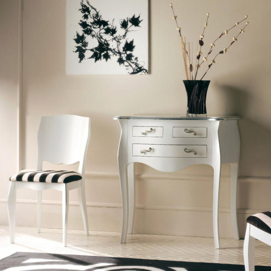 Consola cu 3 sertare si foita de argint - 724/G